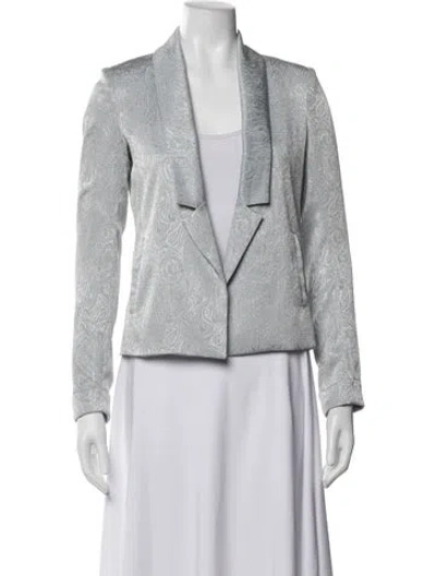 Pre-owned Laveer Paisley Print Blazer In Grey