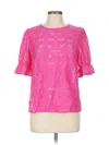 Laveer Short Sleeve Blouse In Pink