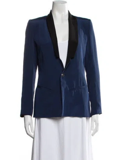 Pre-owned Laveer Silk Blazer In Blue