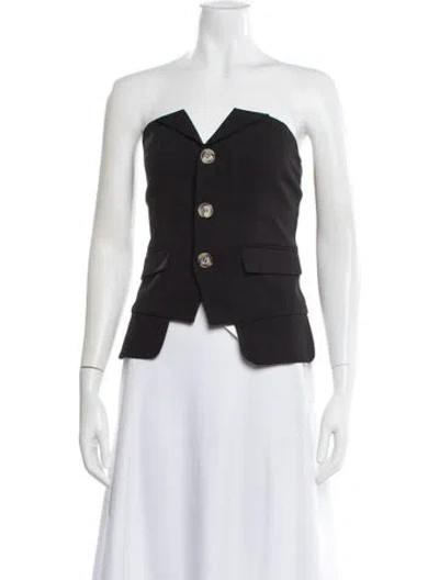 Pre-owned Laveer Strapless Top In Black