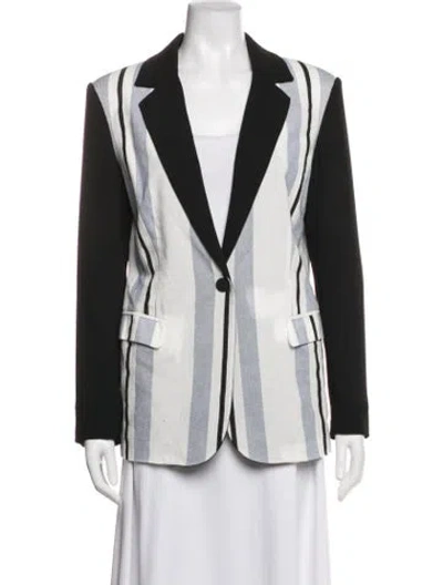Pre-owned Laveer Striped Blazer In Black/white