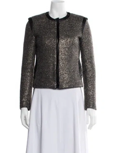 Pre-owned Laveer Wool Patterned Jacket In Gray
