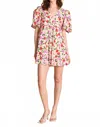 La'ven Floral Print Mini Dress In Multi