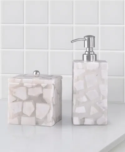 Lavender And Sage Marble 2-pc. Bath Accessory Set In Ivory