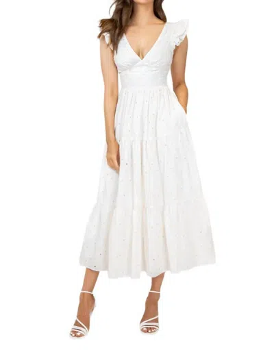 Lavender Brown Alaia Maxi Dress In Ivory In Multi