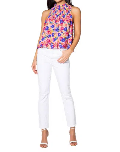 Lavender Brown Alia Sleeveless Top In Blue Pink Multi