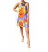Lavender Brown Amari Mini Dress In Purple In Multi