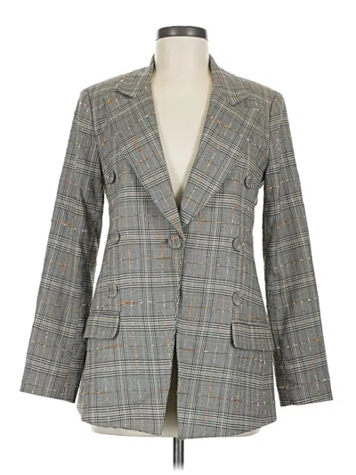 Pre-owned Lavender Brown Blazer Jacket In Gray