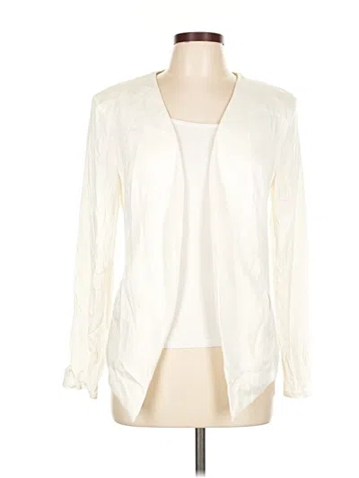 Pre-owned Lavender Brown Blazer Jacket In Ivory