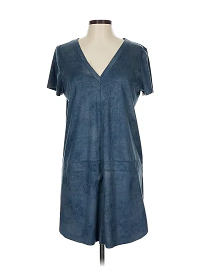 Pre-owned Lavender Brown Casual Dress In Blue