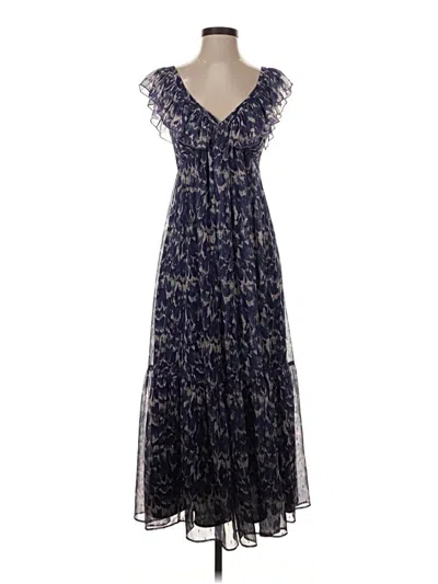 Pre-owned Lavender Brown Casual Dress In Blue