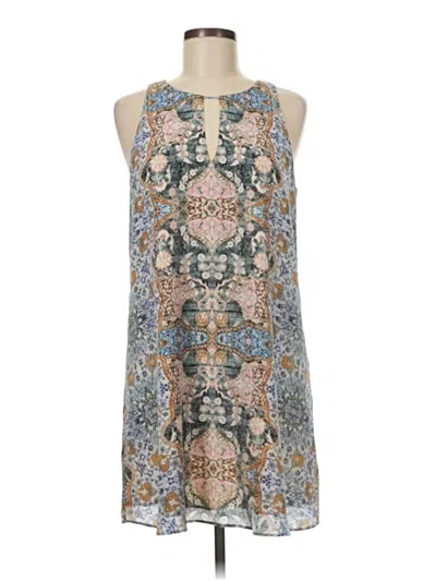 Pre-owned Lavender Brown Casual Dress In Blue