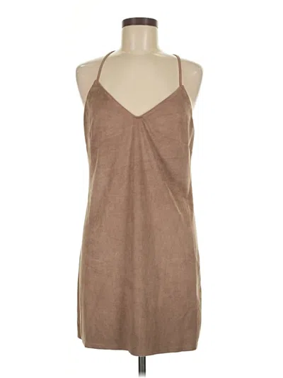 Pre-owned Lavender Brown Casual Dress In Brown