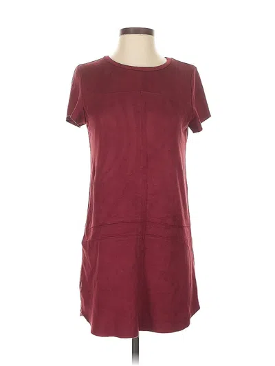 Pre-owned Lavender Brown Casual Dress In Burgundy