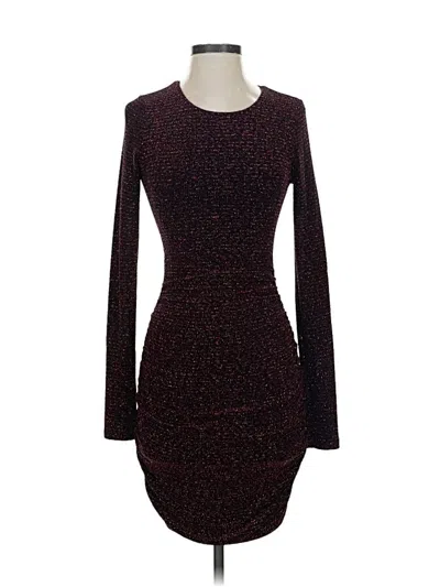 Pre-owned Lavender Brown Casual Dress In Burgundy