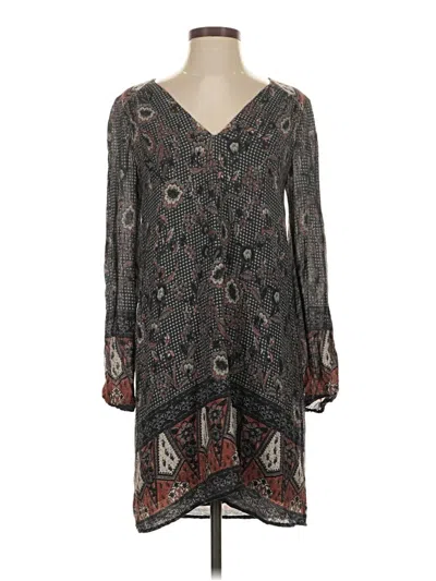 Pre-owned Lavender Brown Casual Dress In Gray