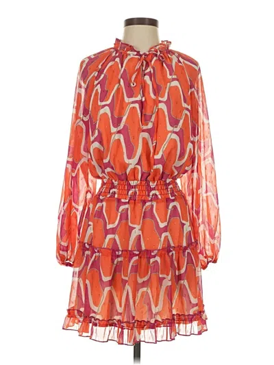 Pre-owned Lavender Brown Casual Dress In Orange