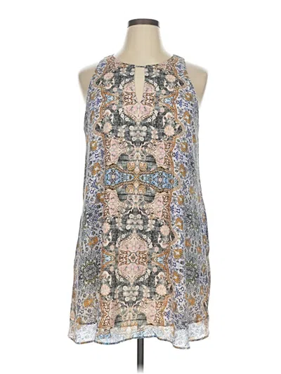 Pre-owned Lavender Brown Cocktail Dress In Blue