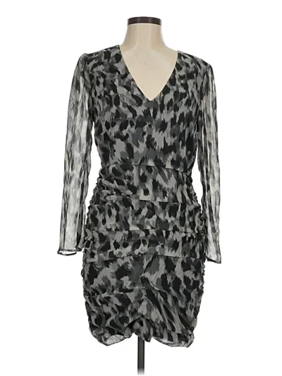 Pre-owned Lavender Brown Cocktail Dress In Gray