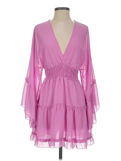 Pre-owned Lavender Brown Cocktail Dress In Pink