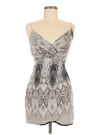 Pre-owned Lavender Brown Cocktail Dress In Silver