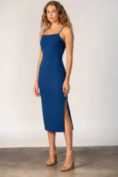 Lavender Brown Dior Midi Dress In New Saphire Blue