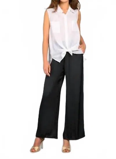 Lavender Brown Emery Wide Leg Pants In Black