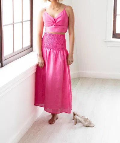 Lavender Brown Fiona Skirt In Peony Pink