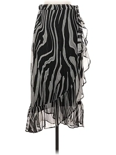 Pre-owned Lavender Brown Formal Skirt In Silver