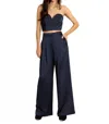 Lavender Brown Halle Pant In Deep Ink Navy In Multi