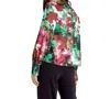 Lavender Brown Janelle Floral Top In Black/green In Multi