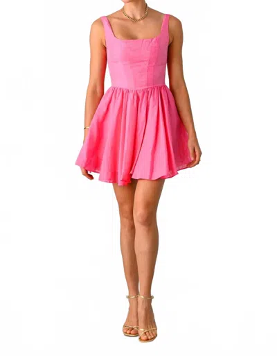 Lavender Brown Jenesis Mini Dress In Peony In Pink