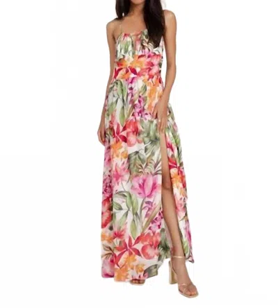 Lavender Brown Julissa Maxi Dress In Green Multi