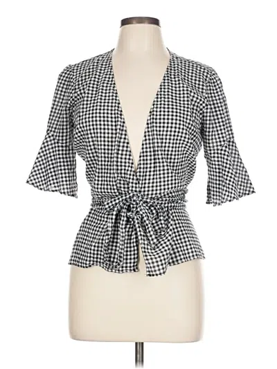 Pre-owned Lavender Brown Kimono In Black