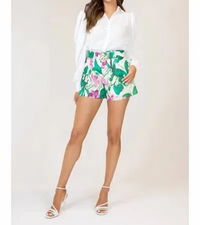 Lavender Brown Laura Shorts In Green/pink