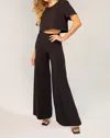 Lavender Brown Leona Pant In Black In Black