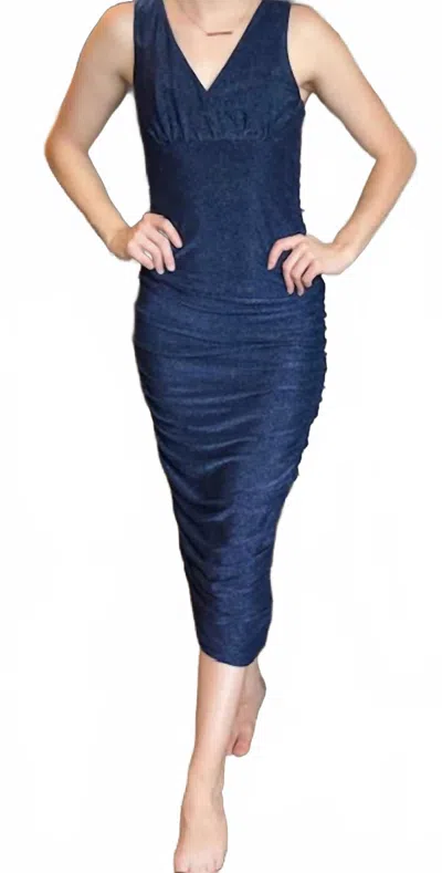 Lavender Brown Naomi Sparkle Dress In Navy In Blue