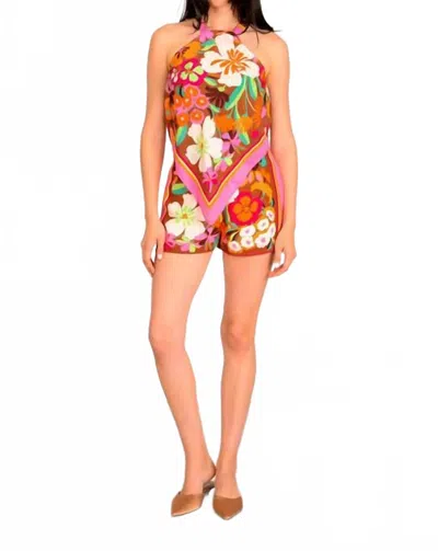 Lavender Brown Nyra Top In Pink/brown In Orange