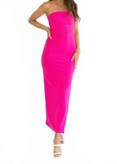 Lavender Brown Ramona Midi Dress In Cotton Candy In Pink