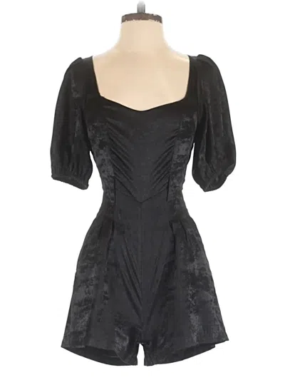 Lavender Brown Romper In Black