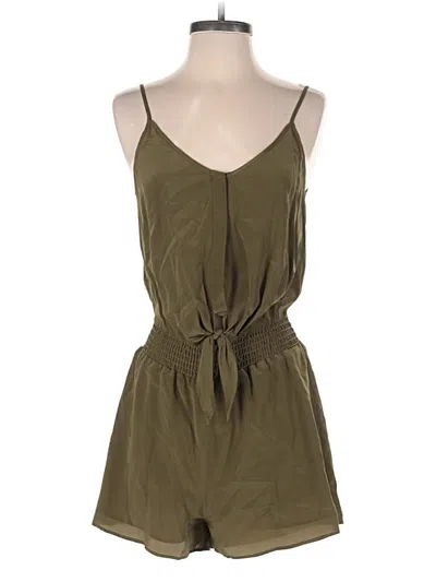 Pre-owned Lavender Brown Romper In Green