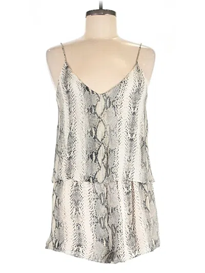 Pre-owned Lavender Brown Romper In Silver