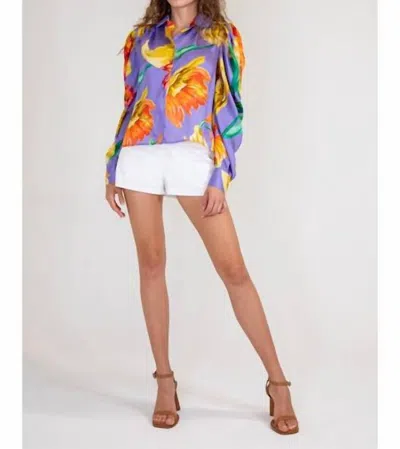 Lavender Brown Saylor Blouse In Purple Multi