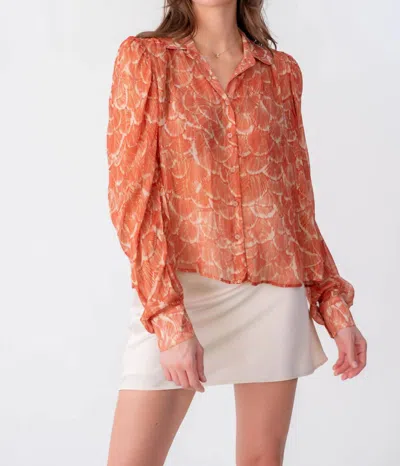 Lavender Brown Saylor Top In Multi Rust