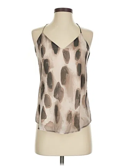 Pre-owned Lavender Brown Sleeveless Blouse In Brown