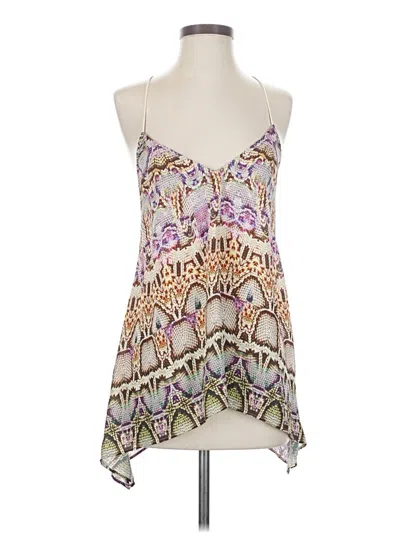 Pre-owned Lavender Brown Sleeveless Blouse In Purple