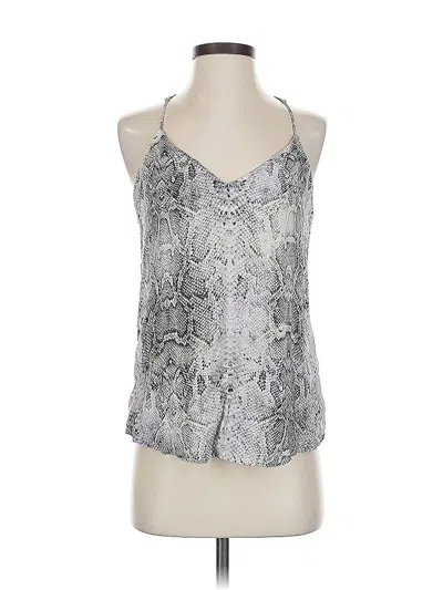 Pre-owned Lavender Brown Sleeveless Blouse In Silver