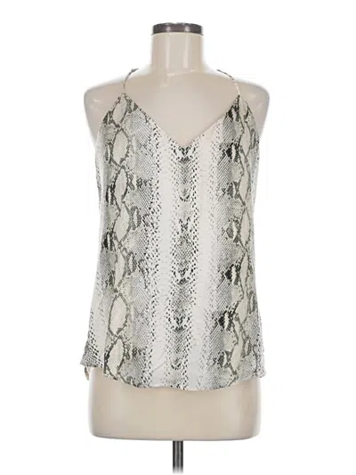 Pre-owned Lavender Brown Sleeveless Blouse In Silver