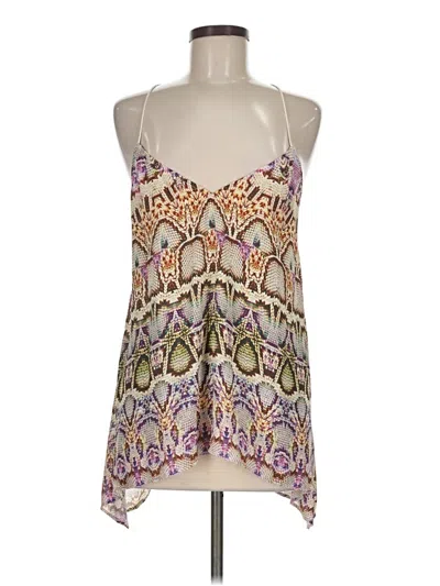 Pre-owned Lavender Brown Sleeveless Blouse In Tan