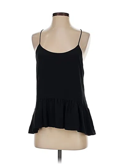 Pre-owned Lavender Brown Sleeveless Silk Top Black Halter Neckline Tops